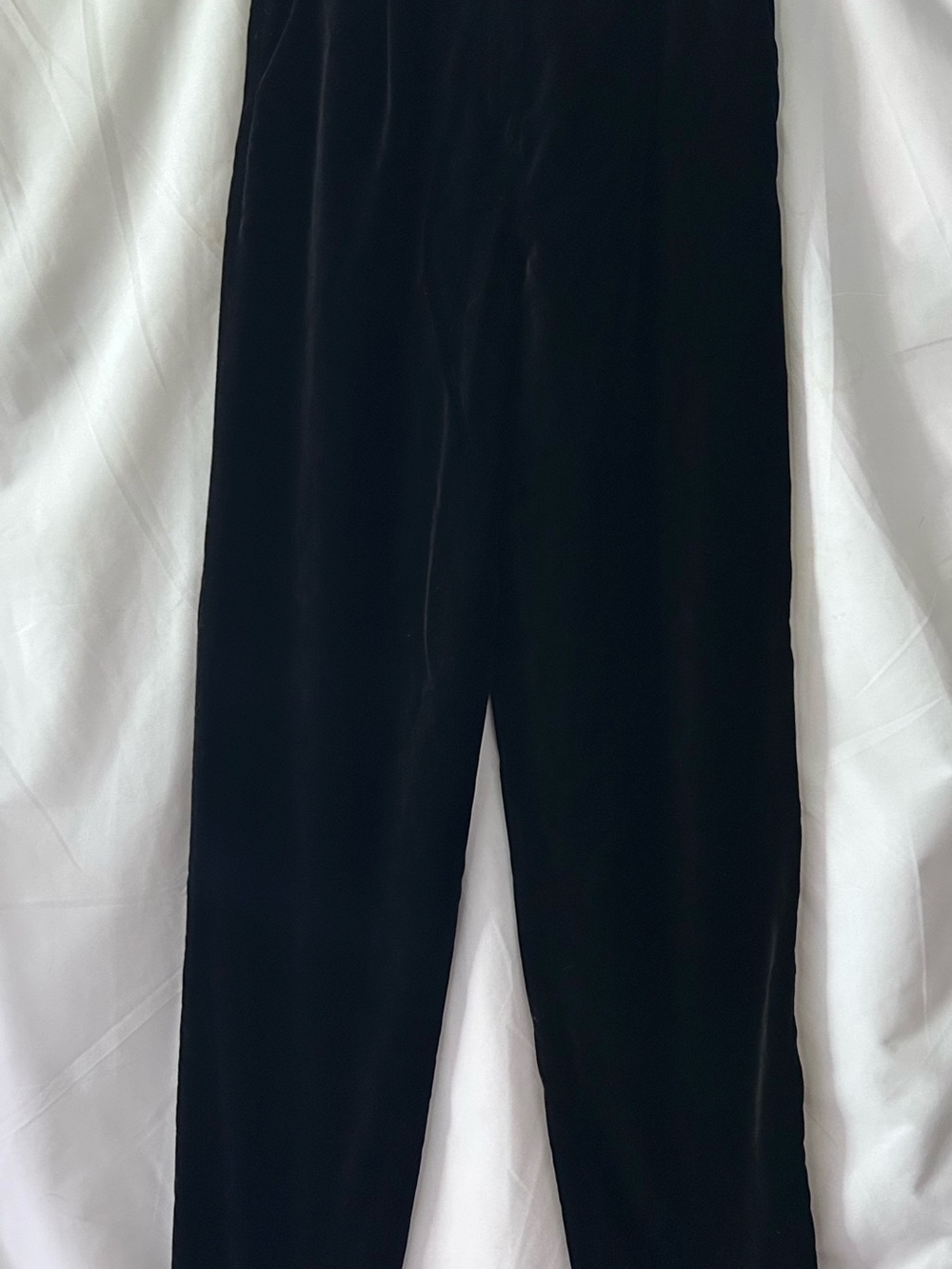 Yves Saint Laurent Vintage Velvet Black Tailored Trousers